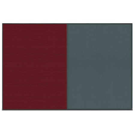 United Visual Products Enclosed Corkboard, 1 Door, 60"x36", 4" Fra, UV3403-BRONZE-BUFF UV3403-BRONZE-BUFF